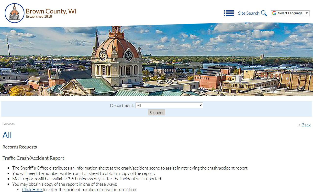 Brown County felony records sheriff office