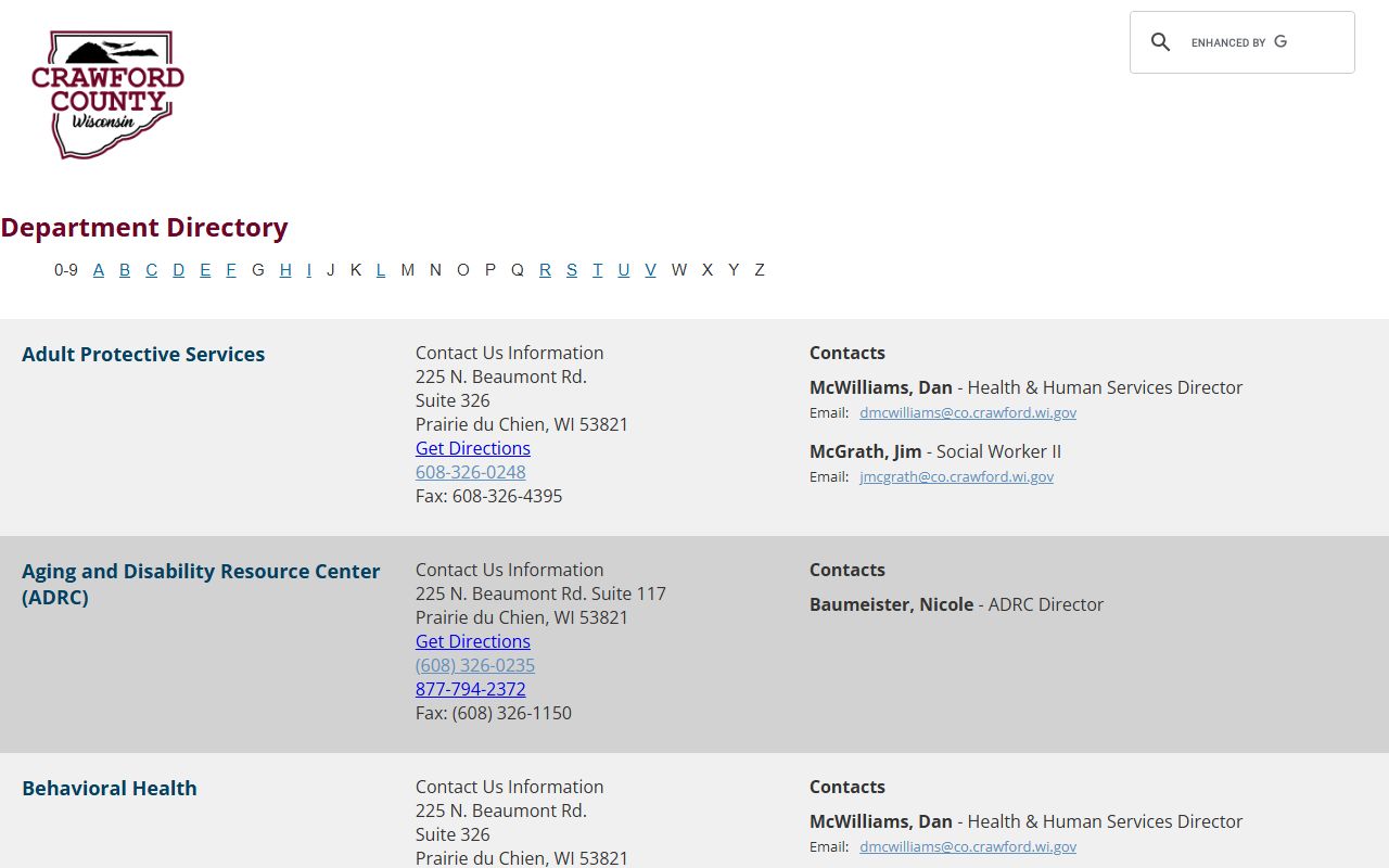 Crawford County felony records sheriff office