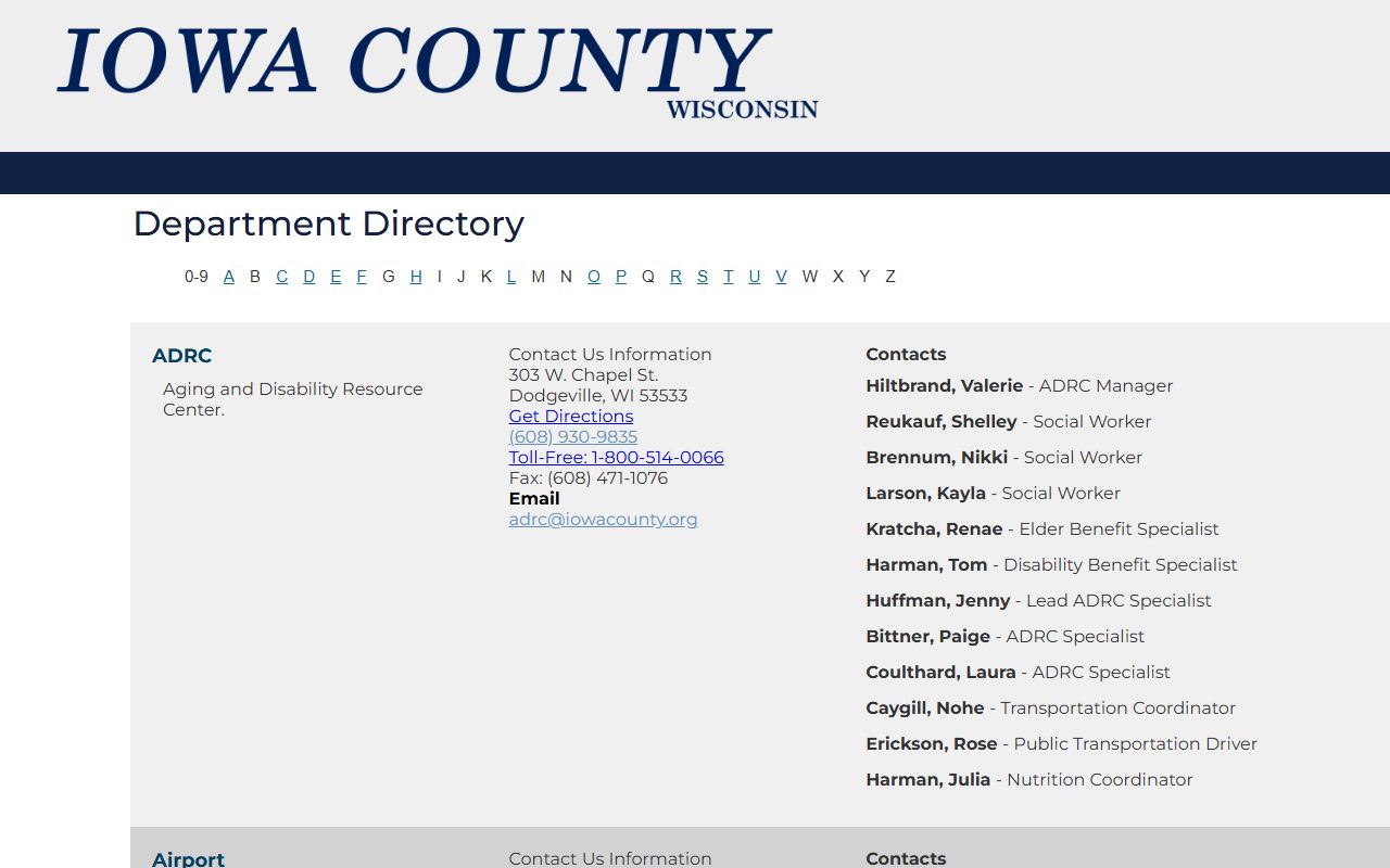 Iowa County felony records clerk of courts