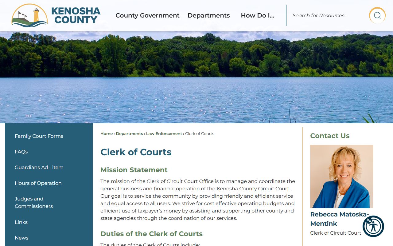 Kenosha County Clerk image for Kenosha Felony Records