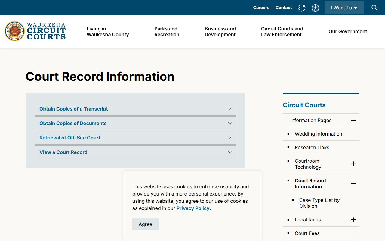 Waukesha County felony records court record information