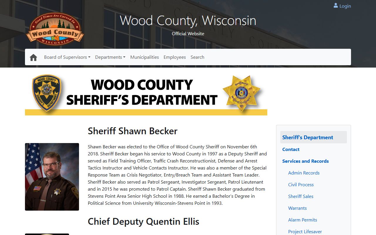 Wood County felony records sheriff office