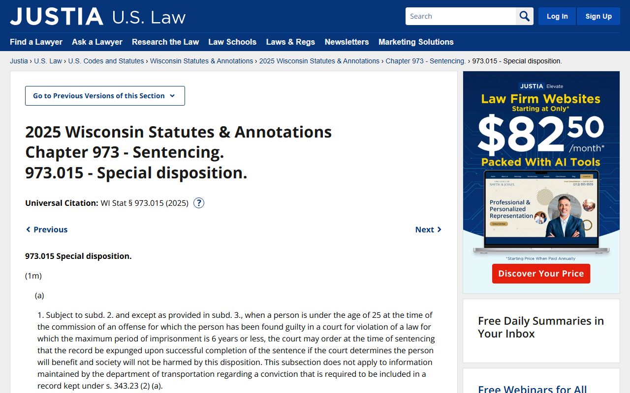 Wisconsin expungement statute affecting felony records access